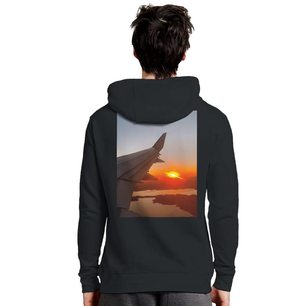 Sunset Plane View Hoodie Cozy Stylish Gift