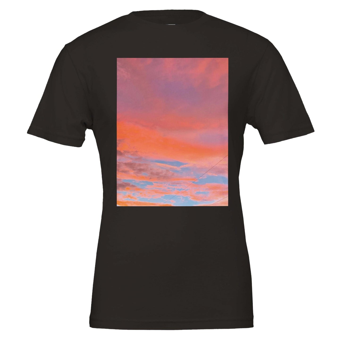 Peach Sunset Clouds Shirt Soft Cotton Unisex Tee Perfect Gift