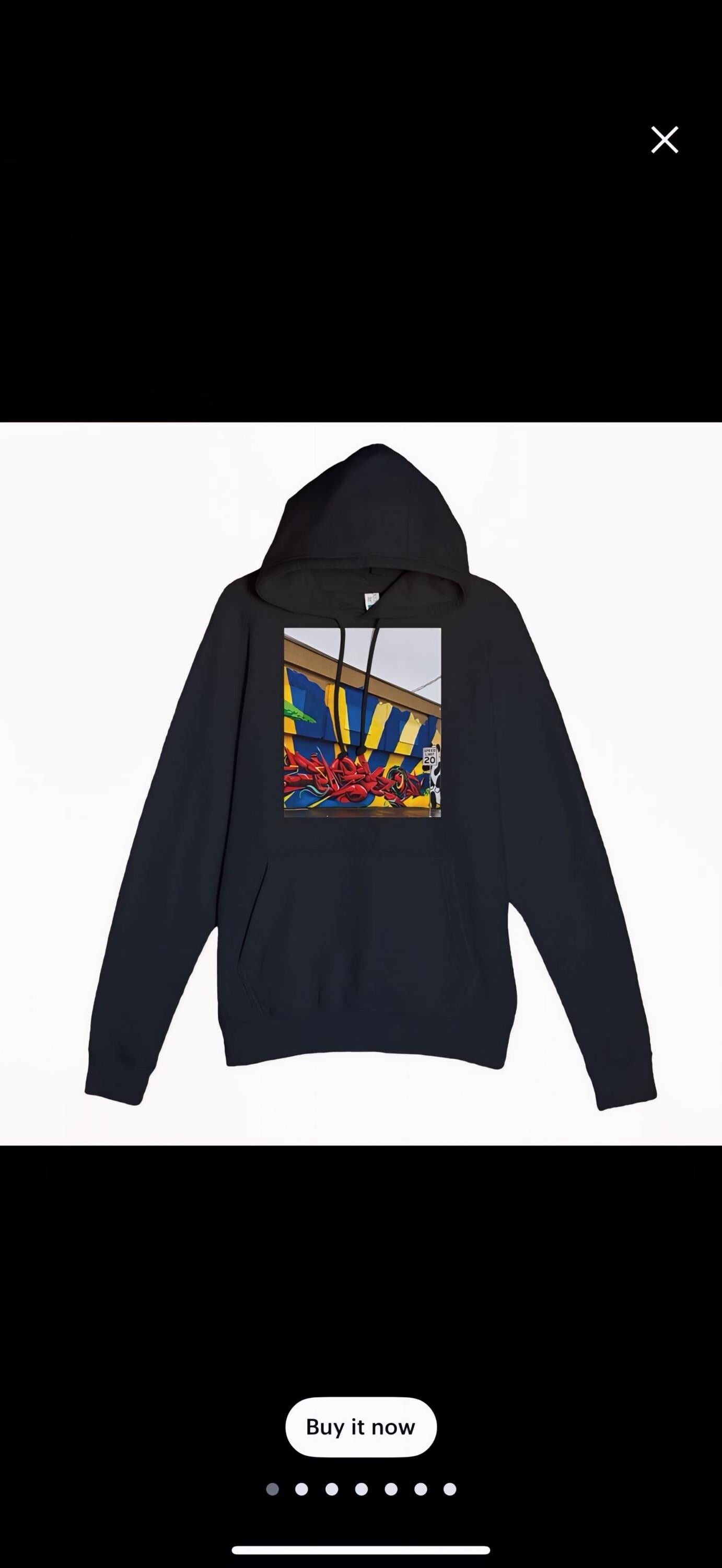 Cloudy Day Graffiti Hoodie Urban Style Cozy Comfort Durable Design Perfect Gift