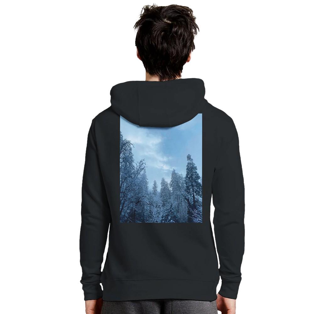 Cozy Snow Covered Forest Hoodie Winter Sweatshirt