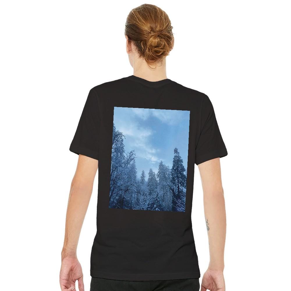 Snow Covered Forest T Shirt Soft Cotton Tee Winter Gift