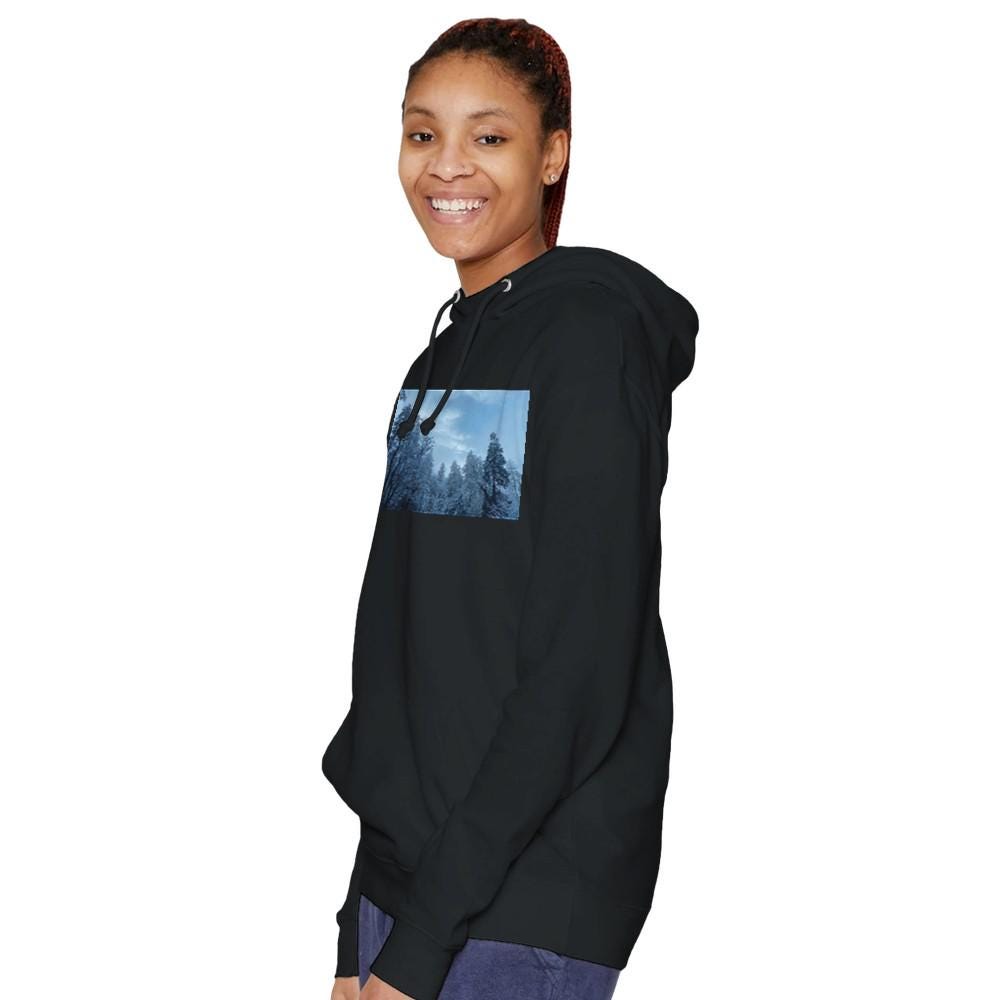Cozy Snow Covered Forest Hoodie Winter Sweatshirt