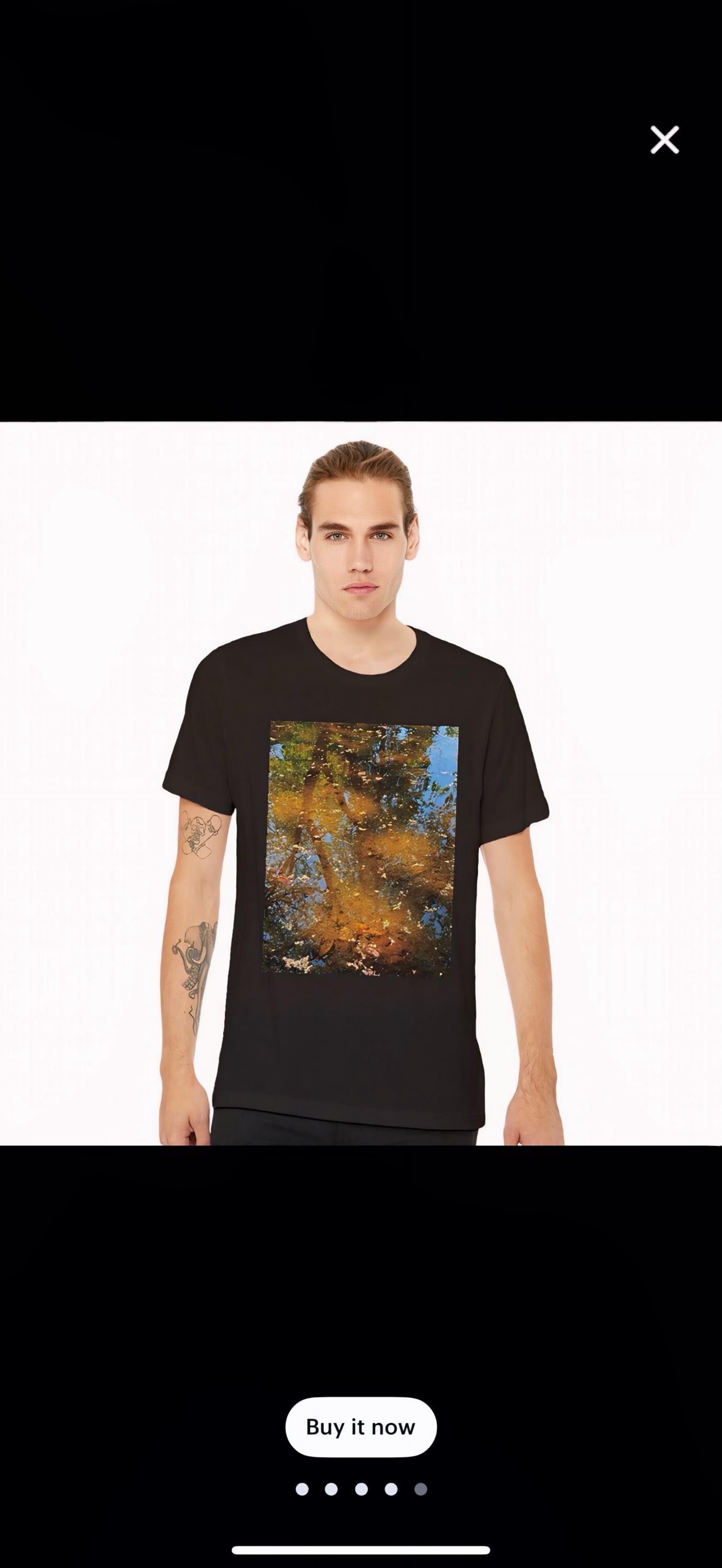 Clear Pond Shirt Cotton Tee Nature Lovers Eco Friendly Unisex Fit