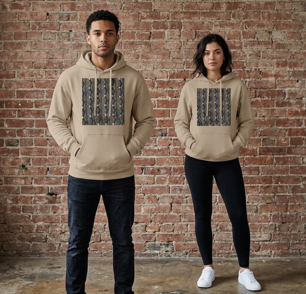 Brown Geometric Hoodie
