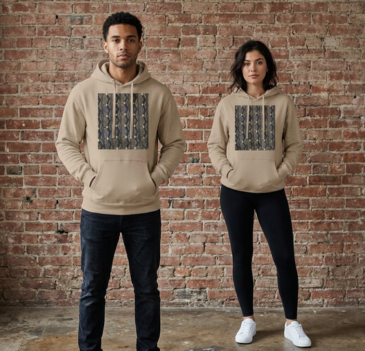 Brown Geometric Hoodie