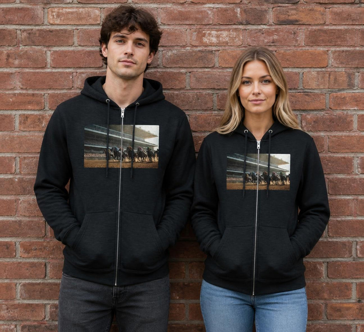 Horse Race Hoodie Zip