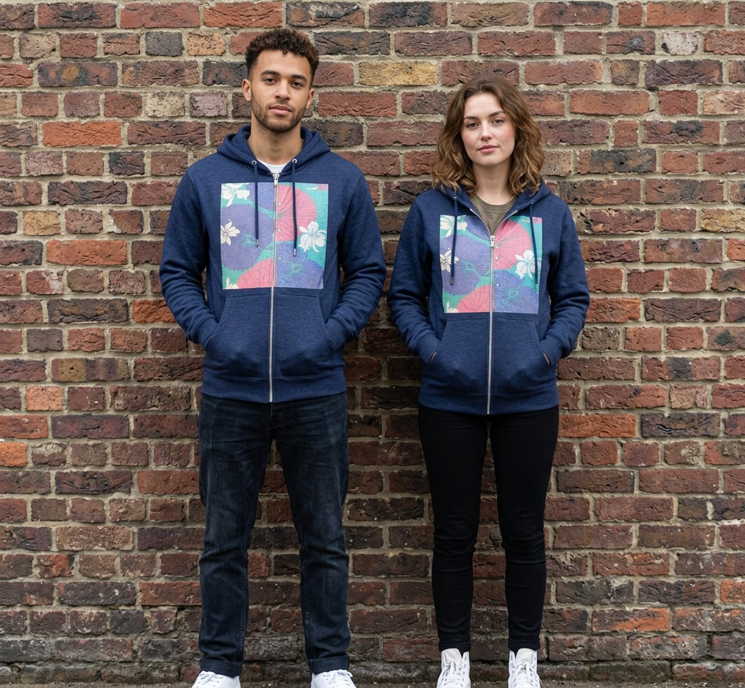 Hawaiian Pastel Hoodie Zip
