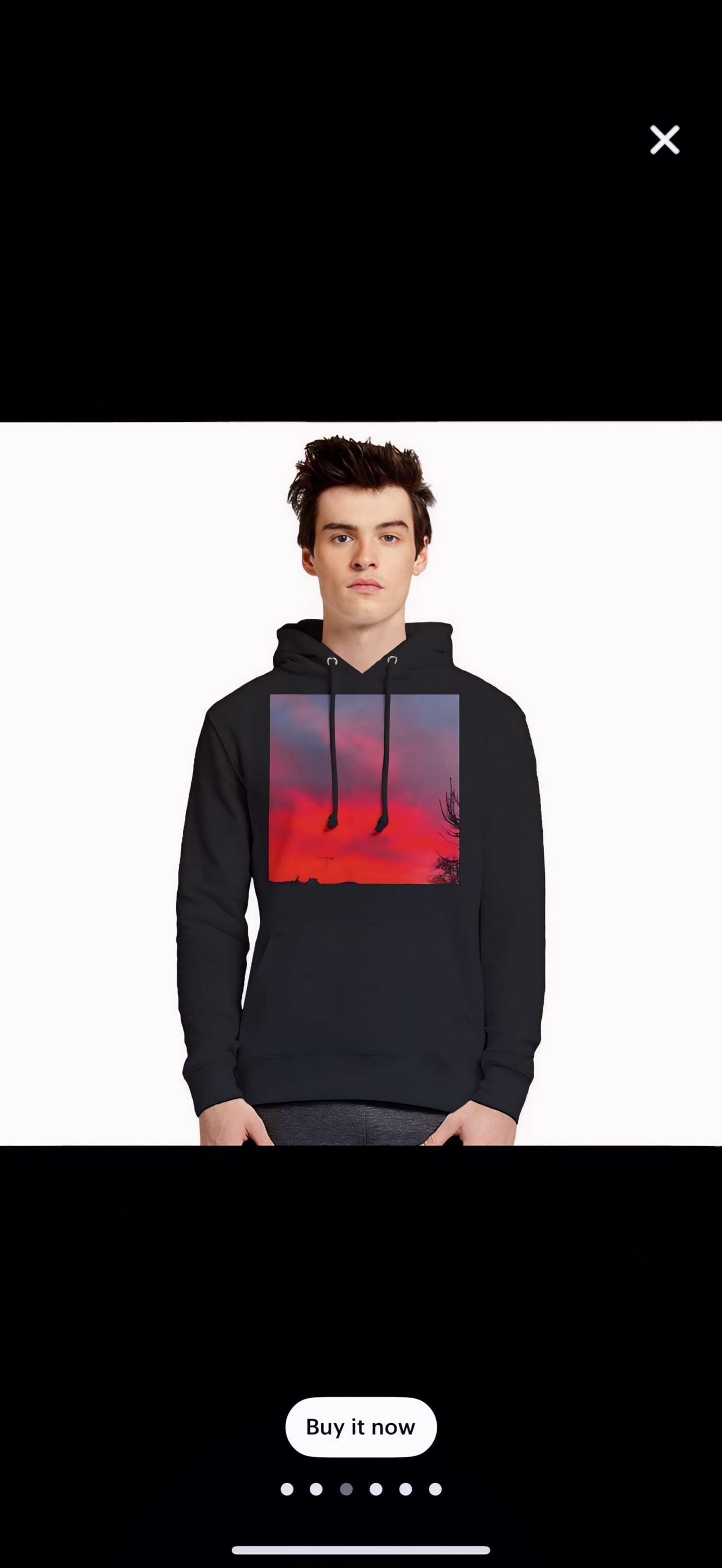 Stunning Red Sky Sunset Hoodie Cozy Wear  Perfect for Any Season