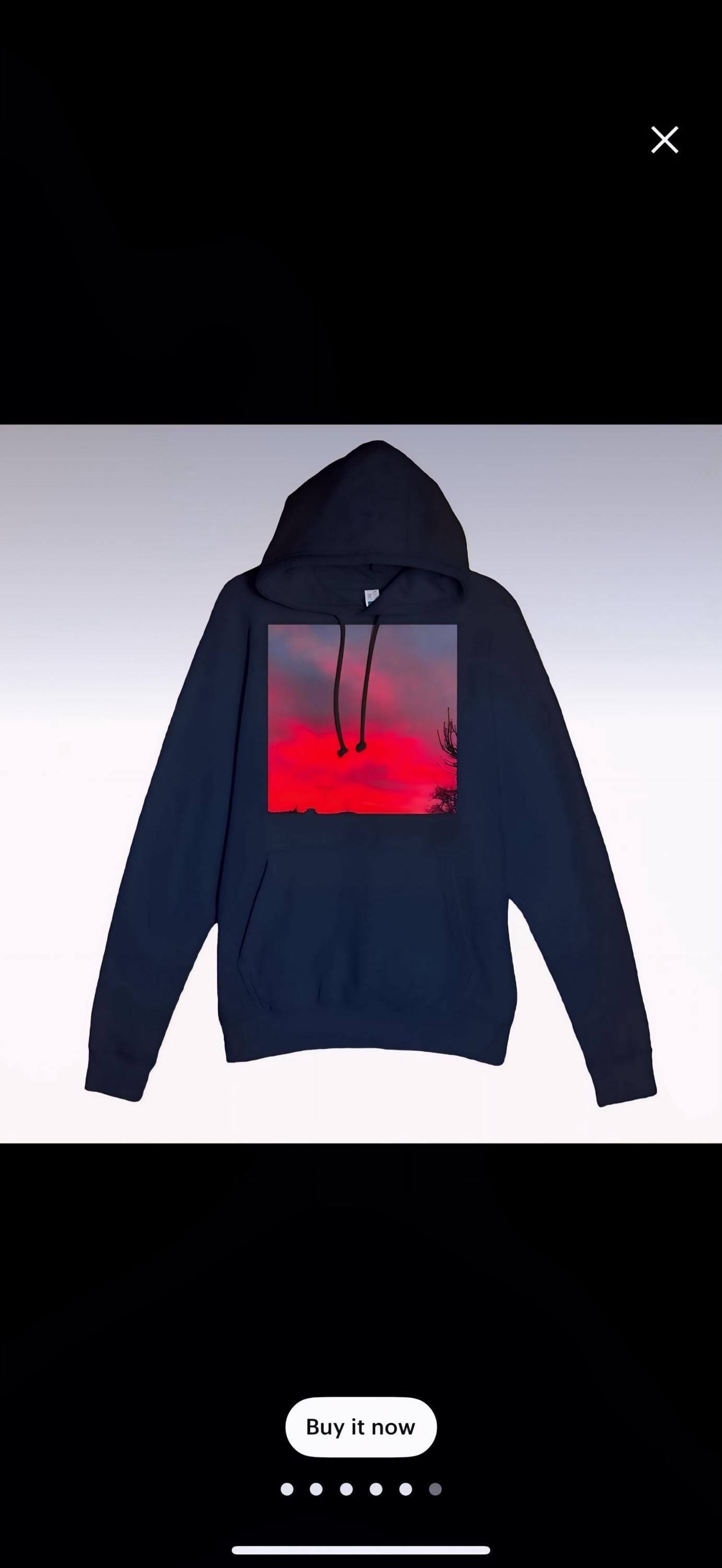 Stunning Red Sky Sunset Hoodie Cozy Wear  Perfect for Any Season