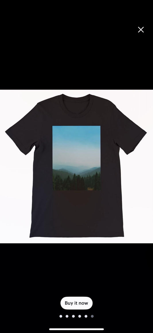 Smokey Mountains Shirt Soft Eco Friendly Cotton Tee Perfect Gift