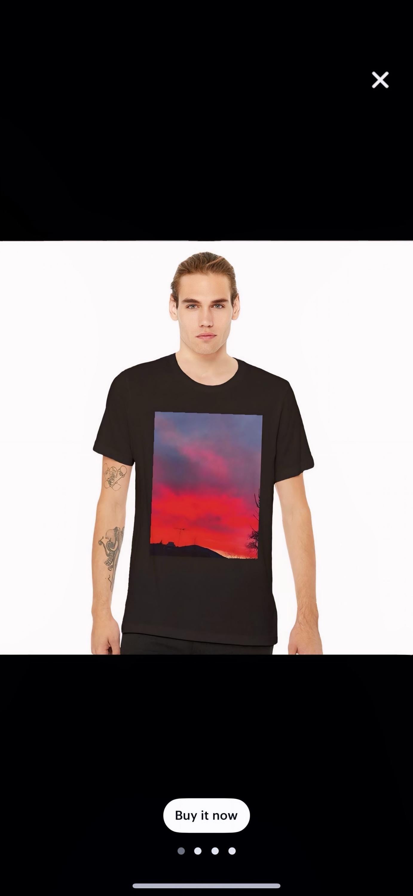 Red Sunset T Shirt  Unisex Tee  Nature Enthusiasts