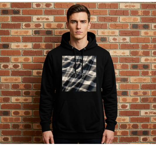 Monochrome Plaid Hoodie