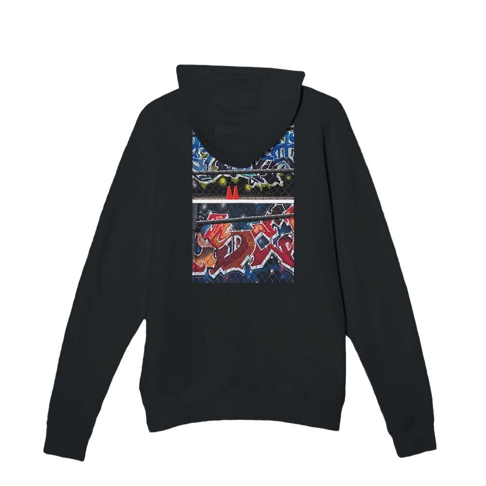 Vivid Art Graffiti Wall Hoodie  Handcrafted Art Sweatshirt Perfect Gift