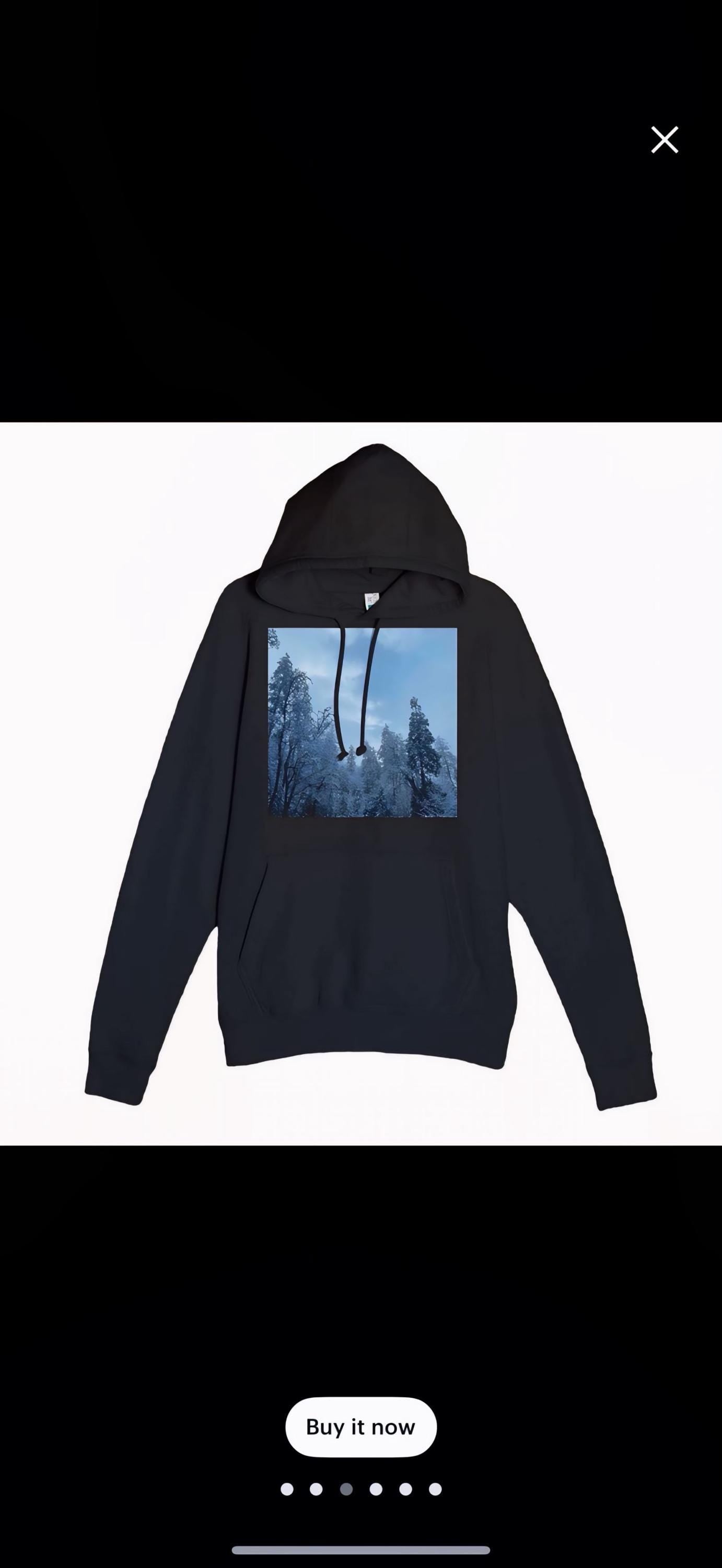 Cozy Snow Covered Forest Hoodie Winter Sweatshirt