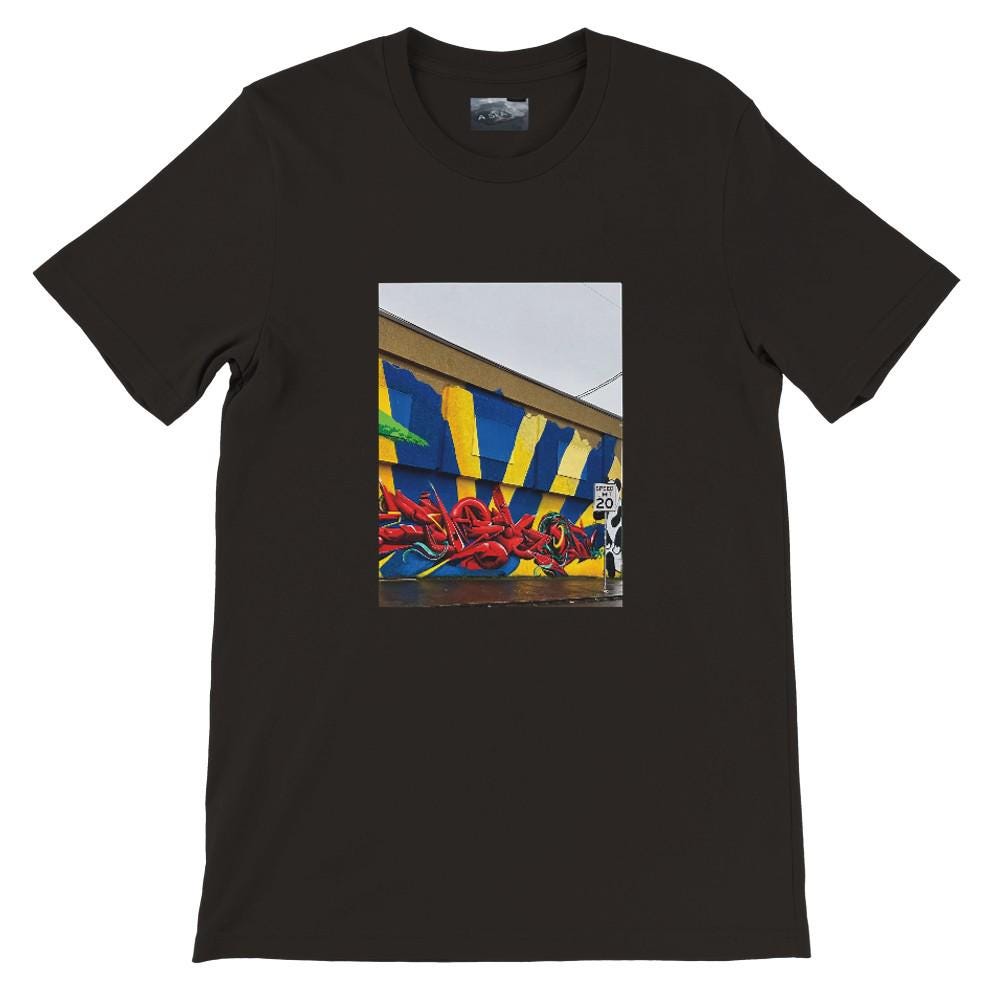 Cloudy Day Graffiti Art Shirt Cotton