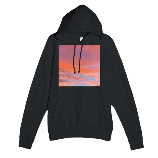 Peach Sunset Clouds Hoodie Cozy Pullover Sweatshirt