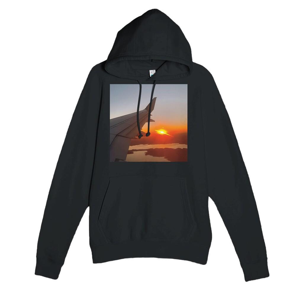 Sunset Plane View Hoodie Cozy Stylish Gift