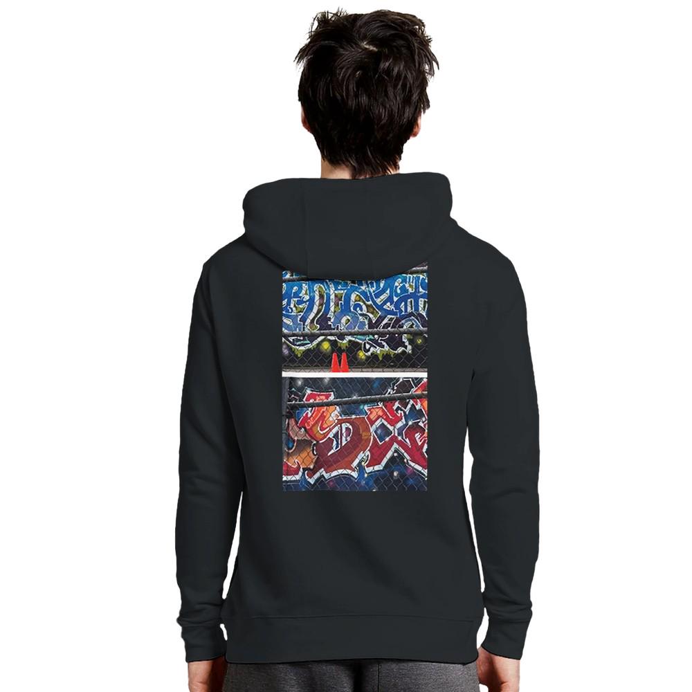 Vivid Art Graffiti Wall Hoodie  Handcrafted Art Sweatshirt Perfect Gift