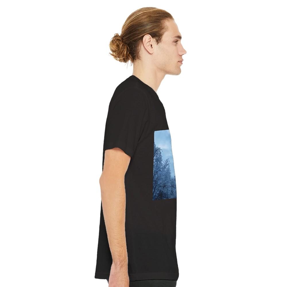 Snow Covered Forest T Shirt Soft Cotton Tee Winter Gift
